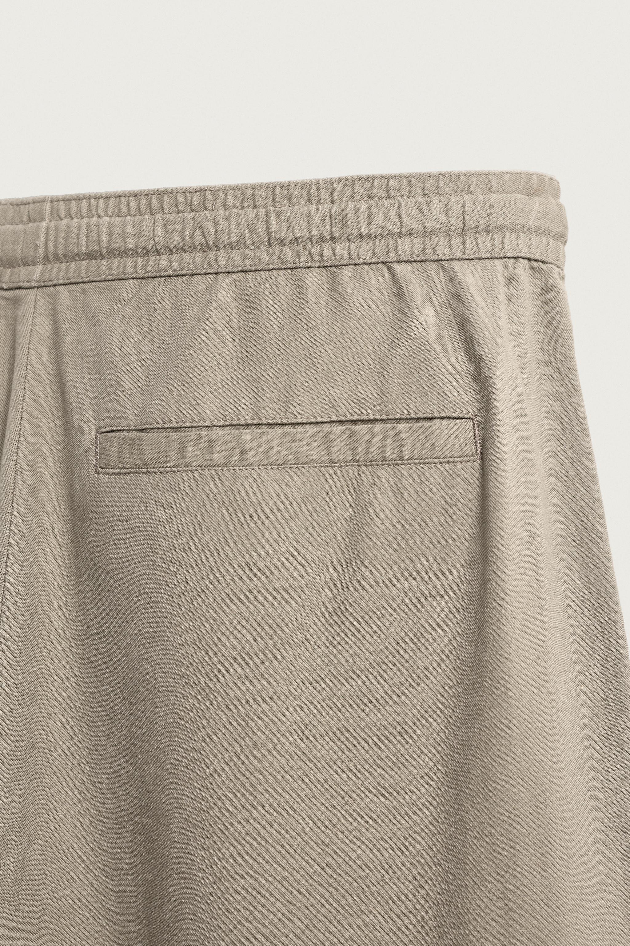 COTTON-LINEN RELAXED FIT PANTS